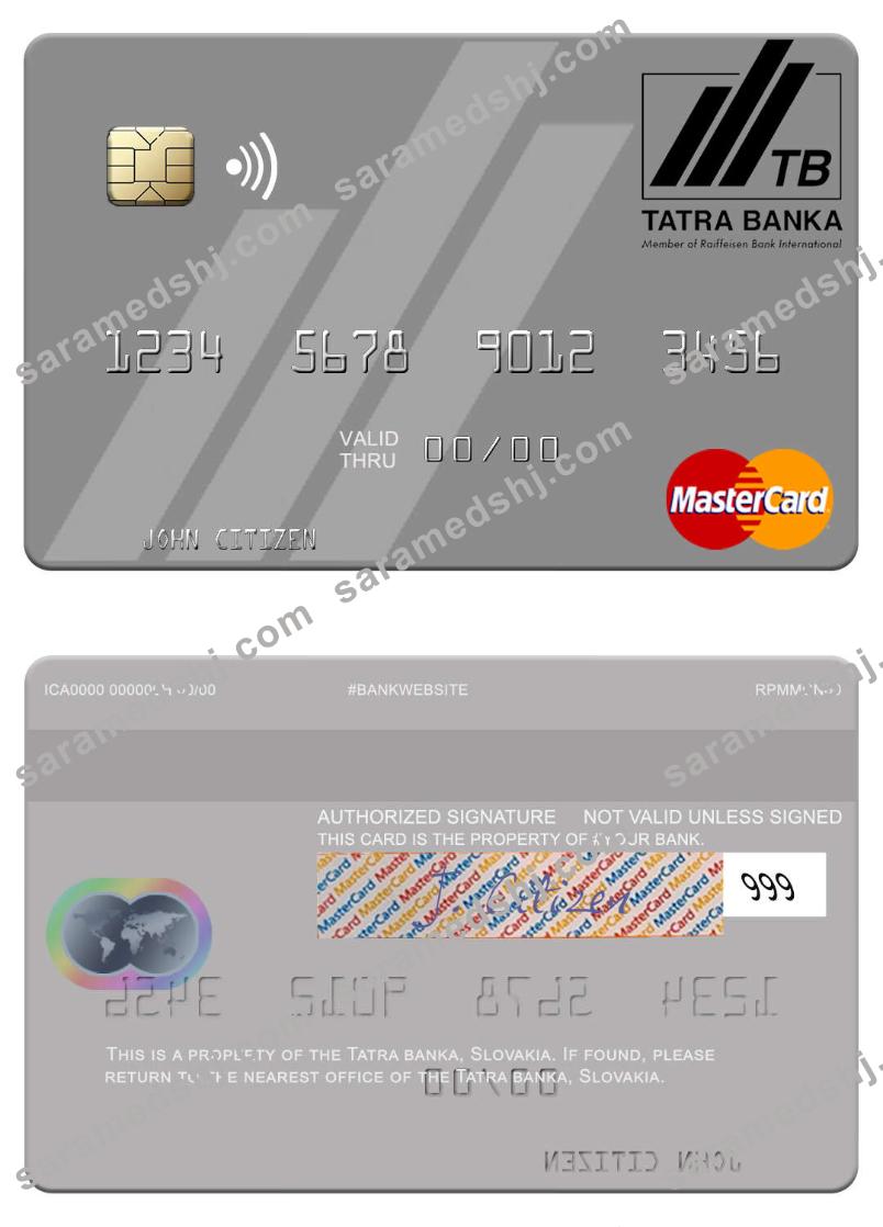 Slovakia Tatra Banka mastercard